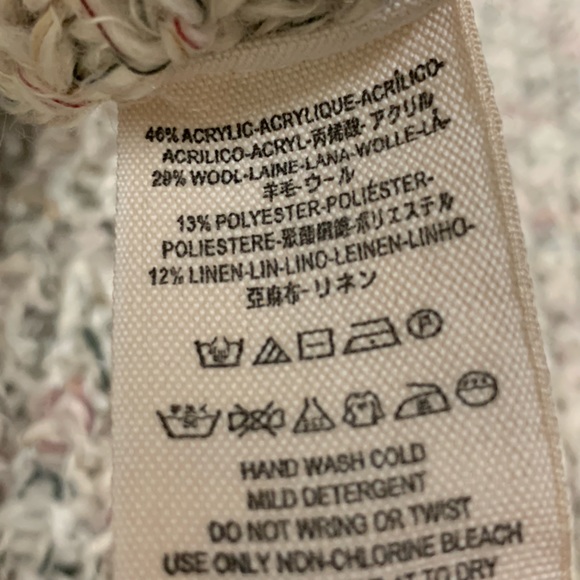 Free People Dylan Tweedy Cowl Neck Sweater Size Medium - Picture 6 of 6